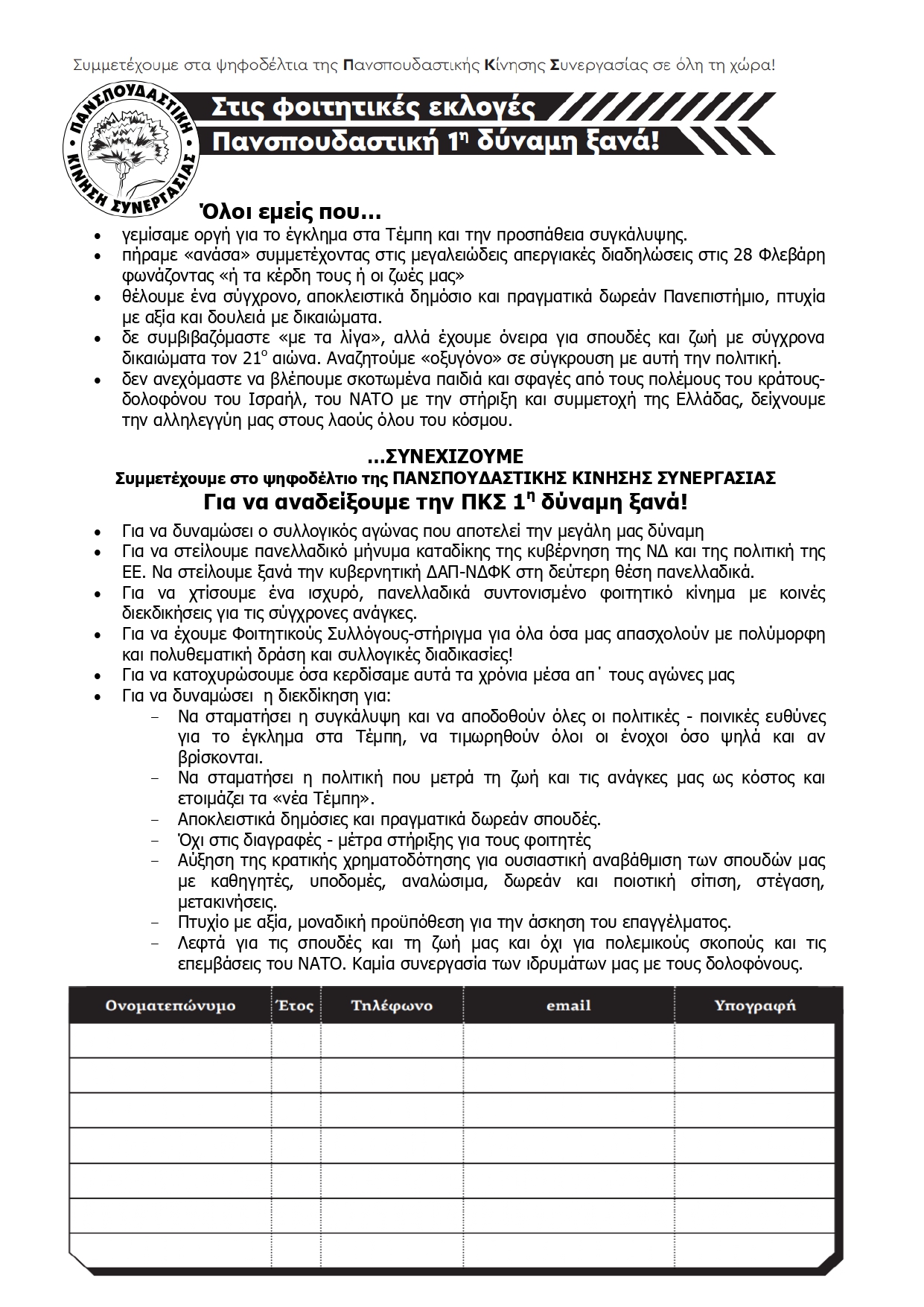 1η Διακύρηξη ΠΚΣ 2025